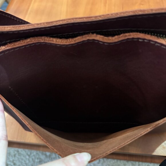 Portland Leather Goods Triangle Shoulder Bag - Cognac - Picture 10 of 11